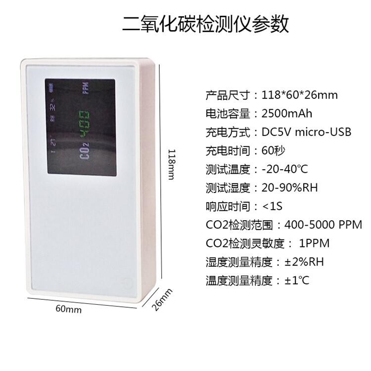 高分貝聲光co2泄漏探測儀器，大屏顯示
